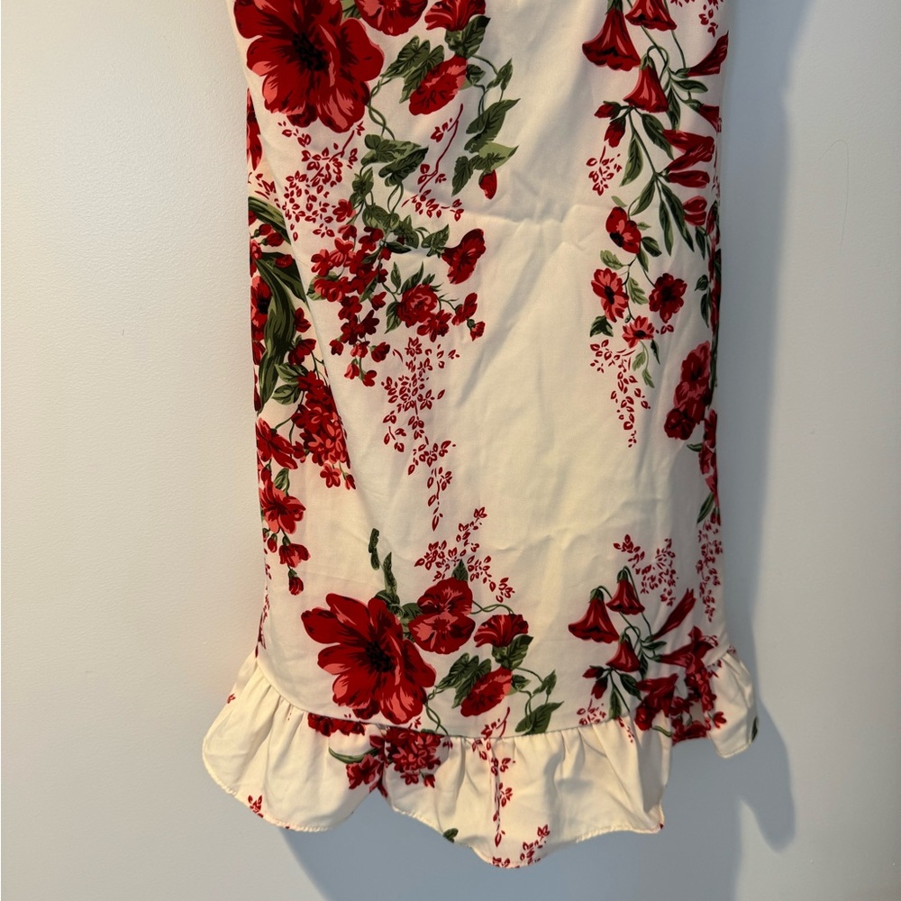 Floral Ruffle Hem Mini Dress - Picture 6 of 6